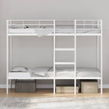 Bunk Bed without Mattress White 80x200 cm Steel 42000327