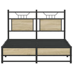 Bed Frame without Mattress Sonoma Oak 120x190 cm Small Double Engineered Wood 4106959
