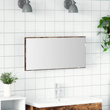 Mirror Wall-mounted Brown 80 x 37 cm Glass and Engineered Wood 863303