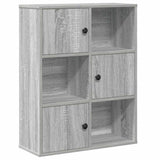 Bookcase Grey Sonoma 60x24x76.5 cm Engineered Wood 860387