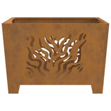 Fire Pit Brown 60 x 60 x 40 cm Weathering steel 858915