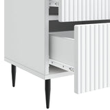 Bedside Cabinet White 43 x 34.5 x 47.5 cm Engineered Wood 894755