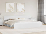 Bed Frame with Headboard White 180 x 200 cm Solid Pine Wood 3412042
