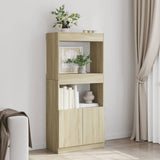 Highboard Sonoma Oak 63x33x140 cm Engineered Wood 855108