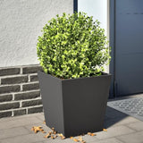 ZNTS Garden Planter Black 40x40x40 cm Steel 851052