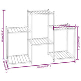 Flower Stand 83x25x60 cm Black Iron 343125