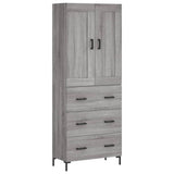 Highboard Grey Sonoma 69.5x34x180 cm Engineered Wood 3199751