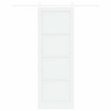 Sliding Door ORKDAL White 83 x 232 cm Solid Pine Wood 3333761