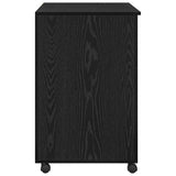 Desk with Wheels Black Oak 91 x 50 x 77 cm Engineered Wood 869531