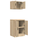 ZNTS Garage Cabinets 2 pcs Sonoma Oak Engineered Wood 3328307