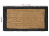 Area Rugs Dark Grey 140 x 200 cm Jute 42010692