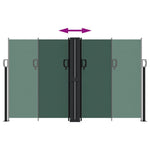 ZNTS Retractable Side Awning Dark Green 140x1000 cm 4004725