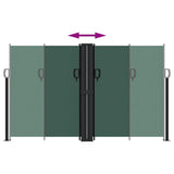 ZNTS Retractable Side Awning Dark Green 140x1000 cm 4004725