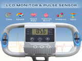 2-in-1 Folding Exercise Bike with 8-Level Magnetic Resistance, Arm Resistance Band, Pulse Sensor, T3398P349154