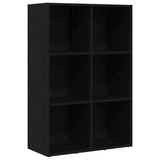 Book Cabinet Black Oak 66x30x98 cm Engineered Wood 862420