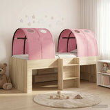 Bed with Tunnel 4 pcs Sonoma and Pink Engineered Wood 3423578