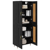 Highboard Black Oak 69.5 x 34 x 90 cm Engineered Wood 3402757