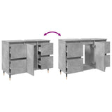 Bathroom Cabinet Concrete Grey 80x33x60 cm Engineered Wood 857231