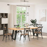 Dining Table Legs U-Shaped 2 pcs Black 60x cm Steel 4012788