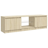 ZNTS TV Cabinet with LED Lights Sonoma Oak 120x30x35.5 cm 804286