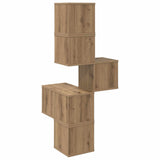 Wall Corner Shelf Artisan Oak 48 x 48 x 120 cm Engineered Wood 8012235
