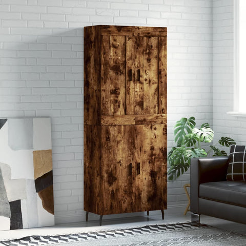 Highboard Smoked Oak 69.5x34x180 cm Engineered Wood 3199574