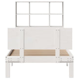Bookcase Bed without Mattress White 90x200cm Solid Wood Pine 3322661