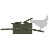 Chicken Treadle Feeder Olive Green 75 x 53 x 20.5 cm 874676