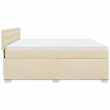 Box Spring Bed with Mattress Cream 180x200 cm Fabric 3285986