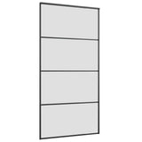 Sliding Door with Hardware Set Black 102,5x205 cm ESG Glass 3375941