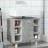 Bathroom Cabinet Concrete Grey 60x32x53.5 cm Engineered Wood 856143