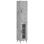 Highboard Concrete Grey 34.5x34x180 cm Engineered Wood 3199061