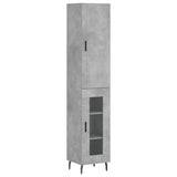 Highboard Concrete Grey 34.5x34x180 cm Engineered Wood 3199061