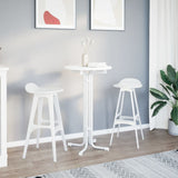 Bar Table White 60x110 cm Engineered Wood and Steel 4008300