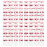 Glass Jam Jars with White and Red Lid 96 pcs 230 ml 50799