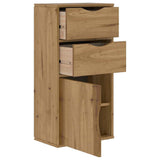 Side Cabinet with Drawers ODDA 40x24x79 cm Solid Wood Pine 4103597