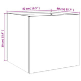 Planter Anthracite 42x40x39 cm Steel 841551