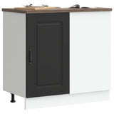 Kitchen Base Cabinet "Kalmar" Black Engineered Wood 854319