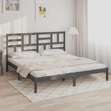 Bed Frame without Mattress Grey Solid Wood 200x200 cm 3105972