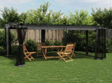Gazebo with Mesh Walls Anthracite 4x3 m Steel 4003912