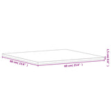 Table Top 60x60x1.5 cm Square Solid Wood Beech 355968