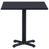 Garden Table Black 80x80x75 cm 49470