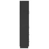 Cabinet Set 2 pcs Black 66 x 34.5 x 87 cm Engineered Wood 3416800