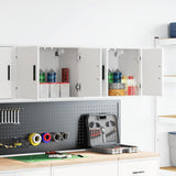 Garage Wall Cabinets 2 pcs White Engineered Wood 860644