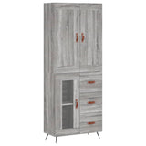 Highboard Grey Sonoma 69.5x34x180 cm Engineered Wood 3199919