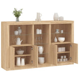 Sideboard with LED Lights Sonoma Oak 162x37x100 cm 3209172