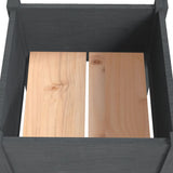 Garden Planters 2 pcs Grey 50x50x70 cm Solid Pinewood 810804