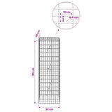 Gabion with 5 mm Wire and 5x10 cm Mesh 50x20x150 cm 3464563