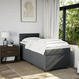 Box Spring Bed with Mattress Dark Grey 100x200 cm Fabric 3285800