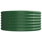 Garden Raised Bed Galvanised Steel 368x80x36 cm Green 318928